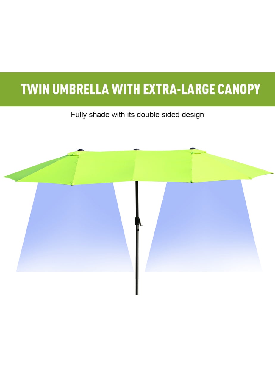 Outsunny Double-Sided Garden Parasol (4.6m) - NO BASE