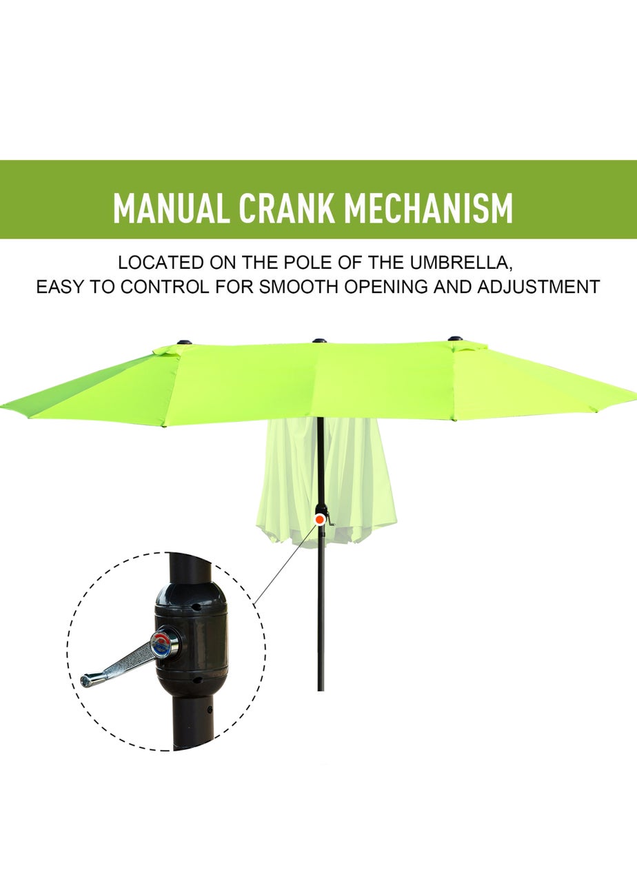Outsunny Double-Sided Garden Parasol (4.6m) - NO BASE