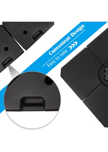 Outsunny 4 PCs Cantilever Parasols Base (Up to 120kg)