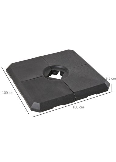 Outsunny 4 PCs Cantilever Parasols Base (Up to 120kg)