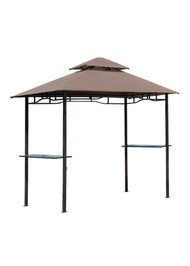 Outsunny 8ft 2 Tier BBQ Grill Gazebo (245cm x 150cm x 255cm)