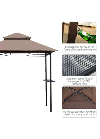 Outsunny 8ft 2 Tier BBQ Grill Gazebo (245cm x 150cm x 255cm)