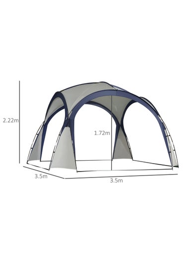 Outsunny Camping Gazebo Dome Tent  (3.5 x 3.5M)