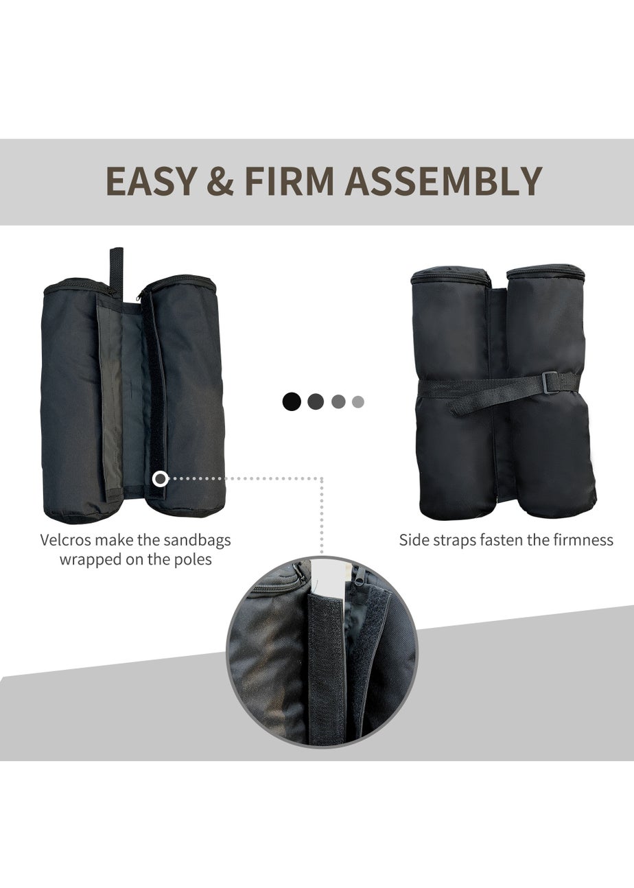 Outsunny 4pcs Gazebo Weight Sand Bags