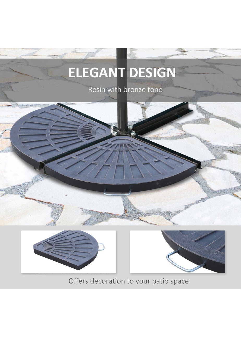 Outsunny 2 Pack Garden Resin Parasol Bases