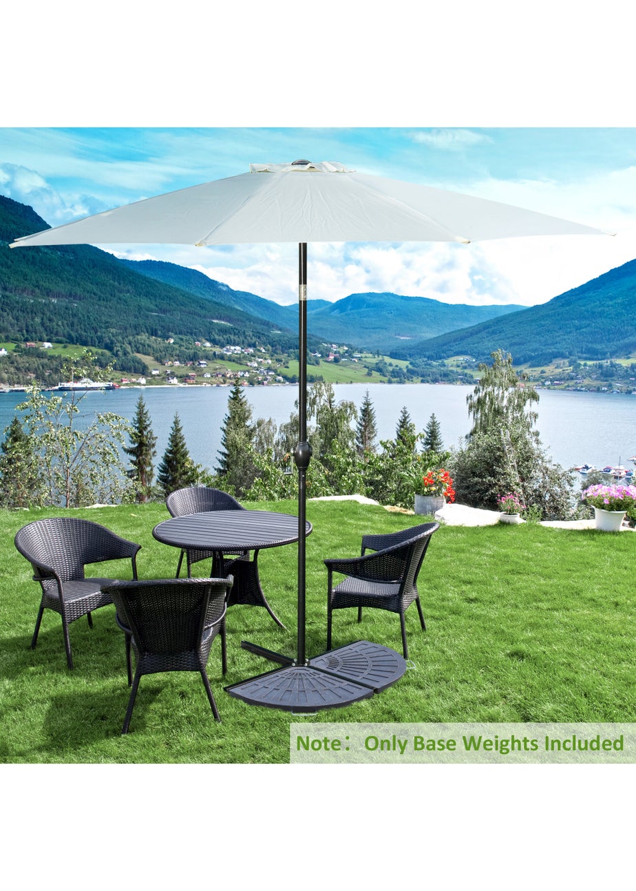 Outsunny 2 Pack Garden Resin Parasol Bases