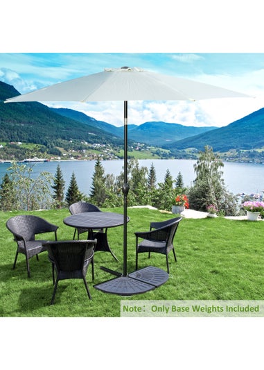 Outsunny 2 Pack Garden Resin Parasol Bases