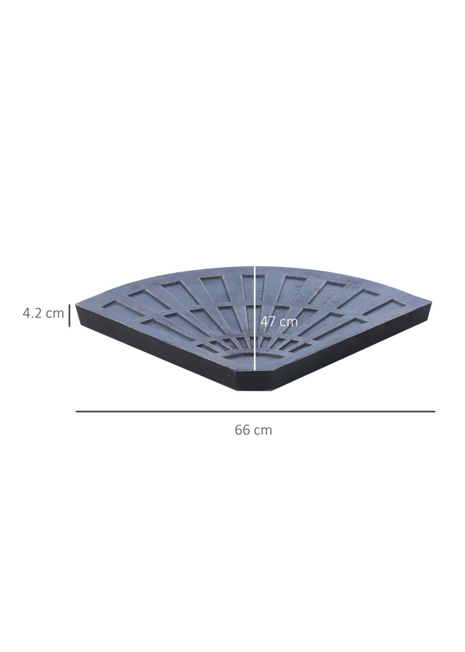 Outsunny 2 Pack Garden Resin Parasol Bases