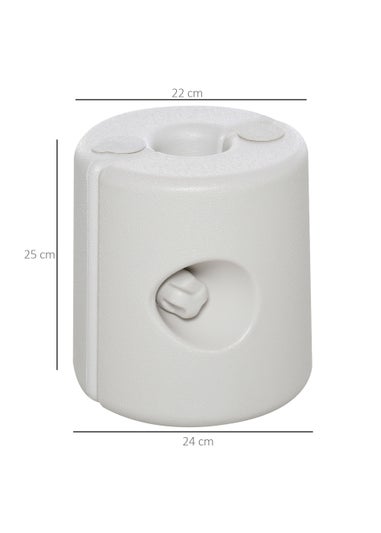 Outsunny 4pc Canopy Tent Weight Rapid Clip Gazebo Feet Fill with Water or Sand White