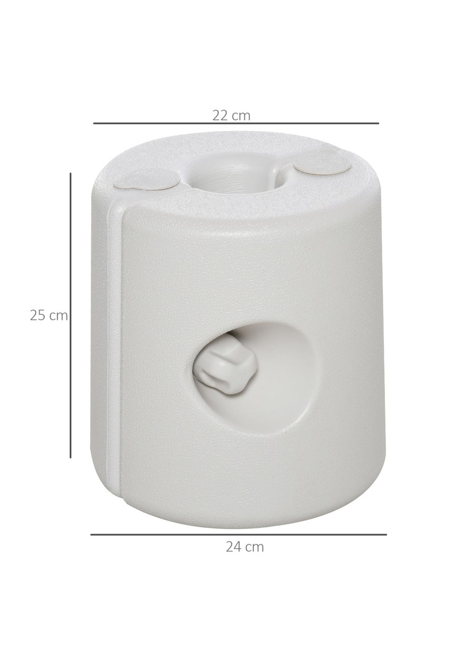 Outsunny 4pc Canopy Tent Weight Rapid Clip Gazebo Feet Fill with Water or Sand White