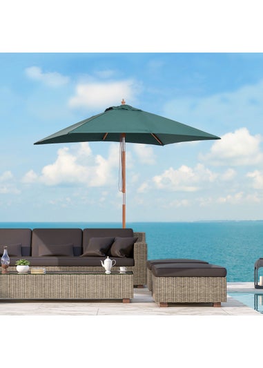 Outsunny Green Tilting Sun Parasol (200cm x 150cm x 230cm)
