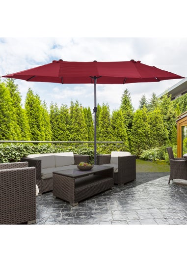 Outsunny Double-Sided Garden Parasol (4.6m) - NO BASE