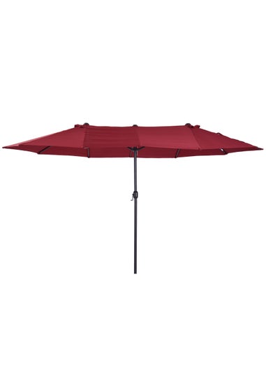 Outsunny Double-Sided Garden Parasol (4.6m) - NO BASE