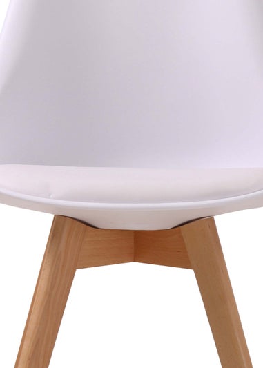 LPD Furniture Set of 2  Louvre Chairs White