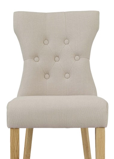 LPD Furniture Set of 2 Naples Dining Chairs Beige  (920x630x460mm)