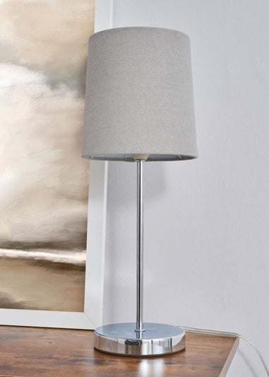 BHS Grey Touch Stick Table Lamp (40cm x 15cm x 15cm)