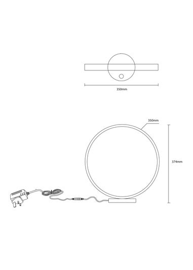Inlight LED Ring Table Lamp (36.5cm x 35cm x 13cm)