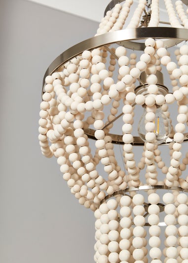 Inlight Clara Wooden Beaded Chandelier (140cm-60cm x 40cm)