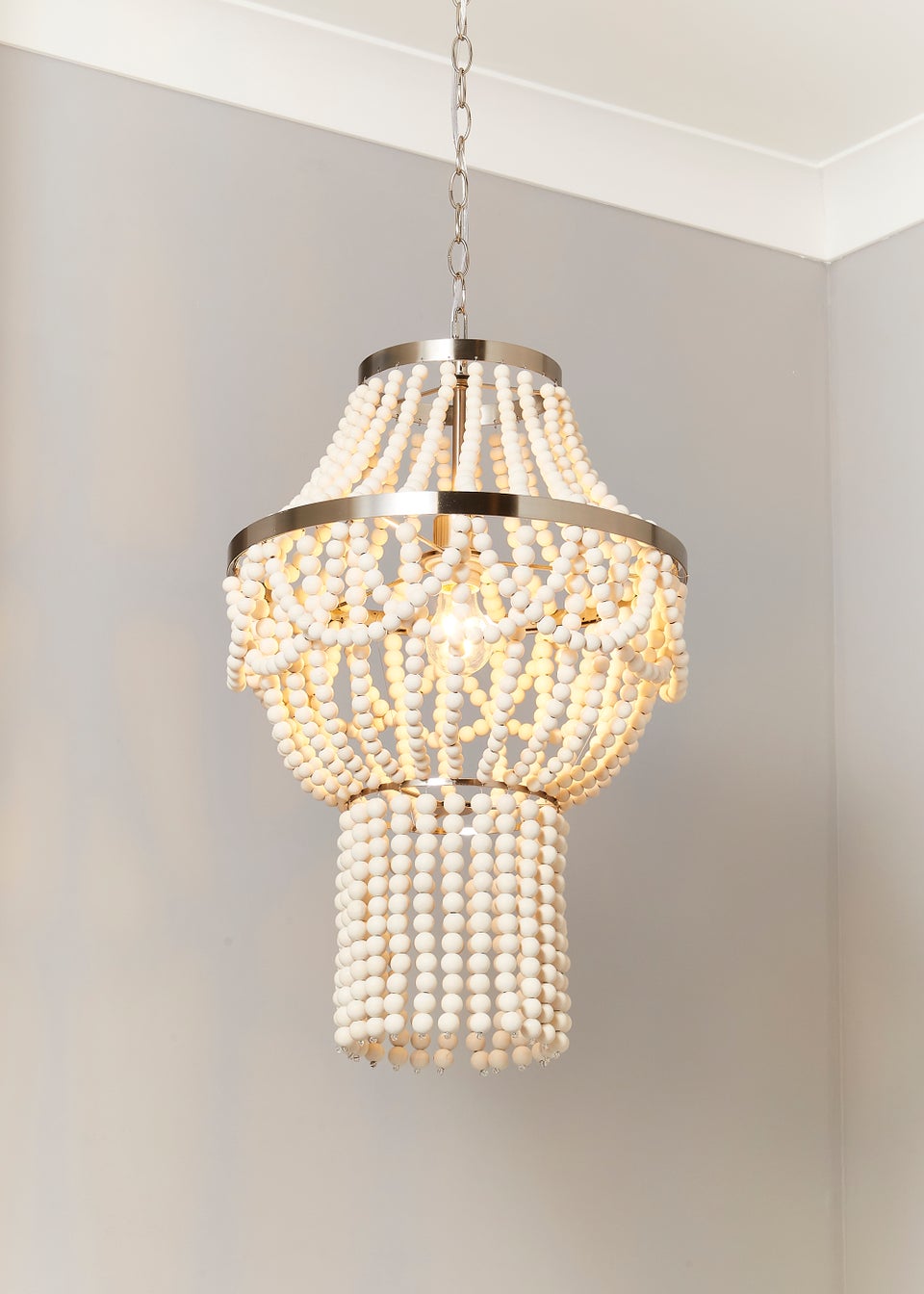 Inlight Clara Wooden Beaded Chandelier (140cm-60cm x 40cm)