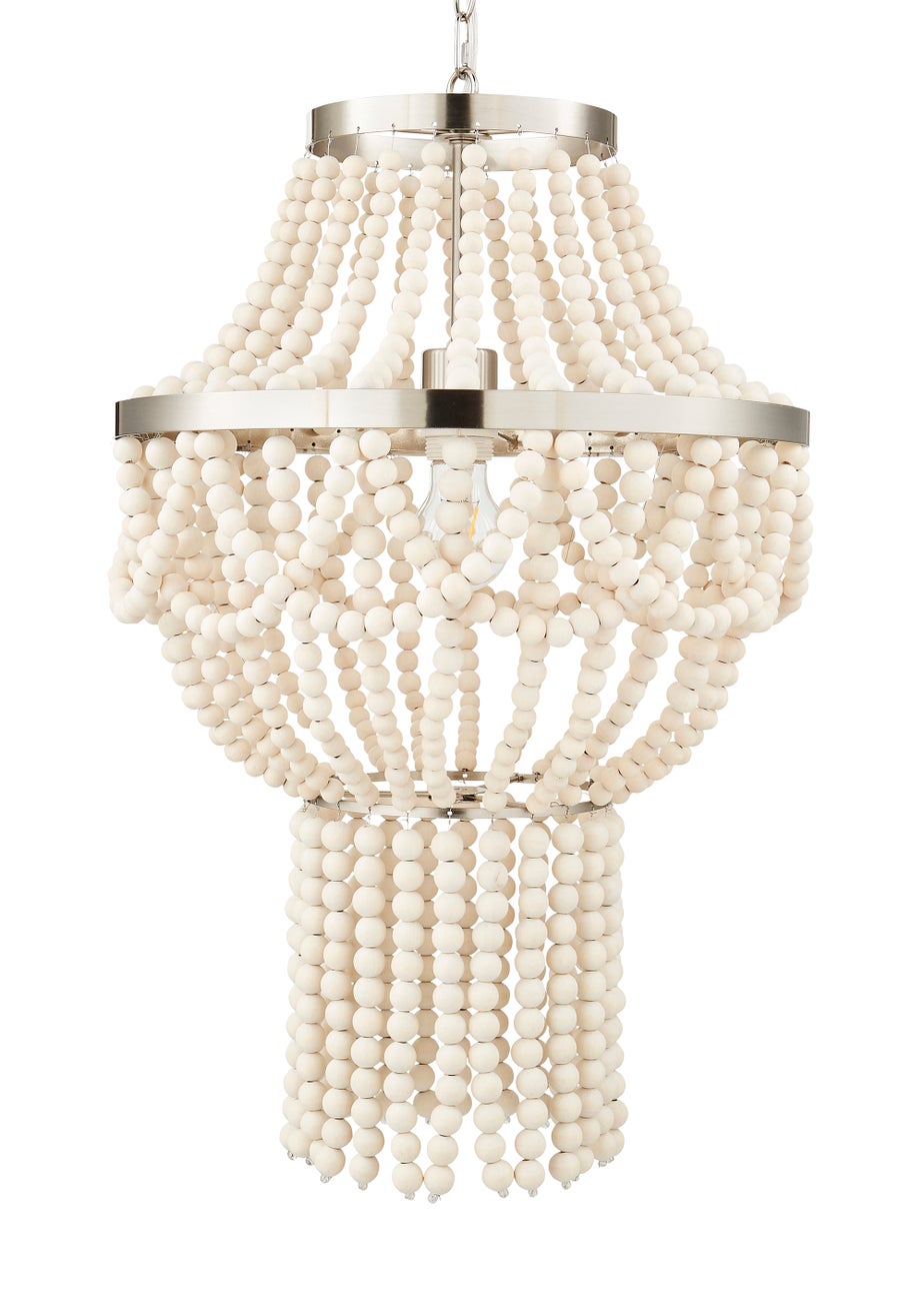 Inlight Clara Wooden Beaded Chandelier (140cm-60cm x 40cm)