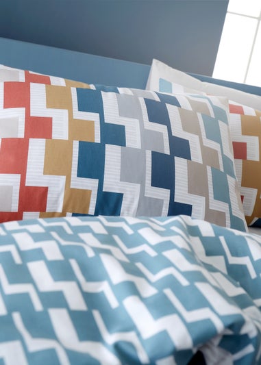 Bianca Fine Linens Dakota Geo Egyptian Cotton Reversible Duvet Cover