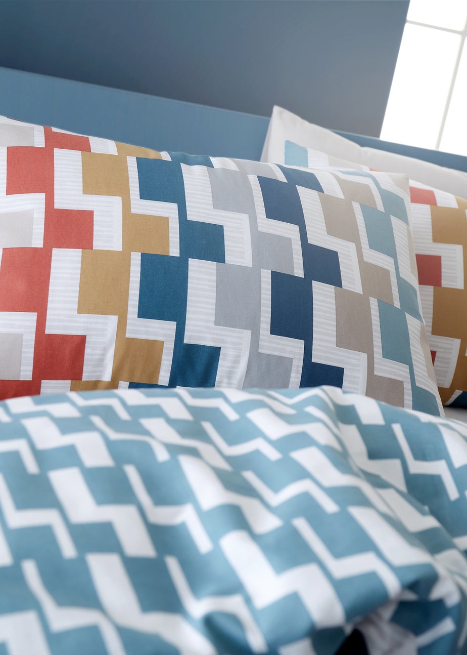 Bianca Fine Linens Dakota Geo Egyptian Cotton Reversible Duvet Cover