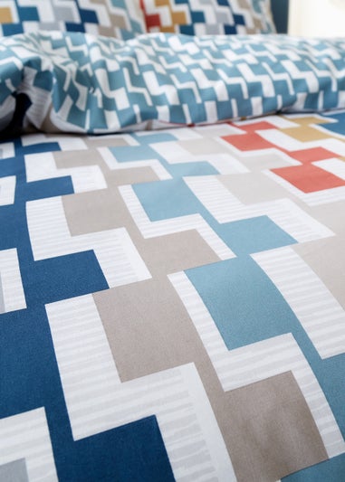 Bianca Fine Linens Dakota Geo Egyptian Cotton Reversible Duvet Cover