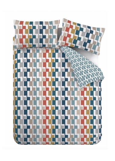 Bianca Fine Linens Dakota Geo Egyptian Cotton Reversible Duvet Cover