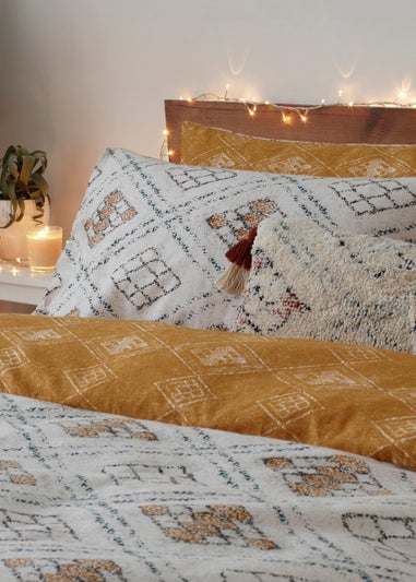 furn. Atlas Global 100% Brushed Cotton Duvet Cover Set