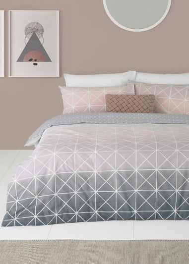 furn. Spectrum Geometric Gradient Duvet Cover Set