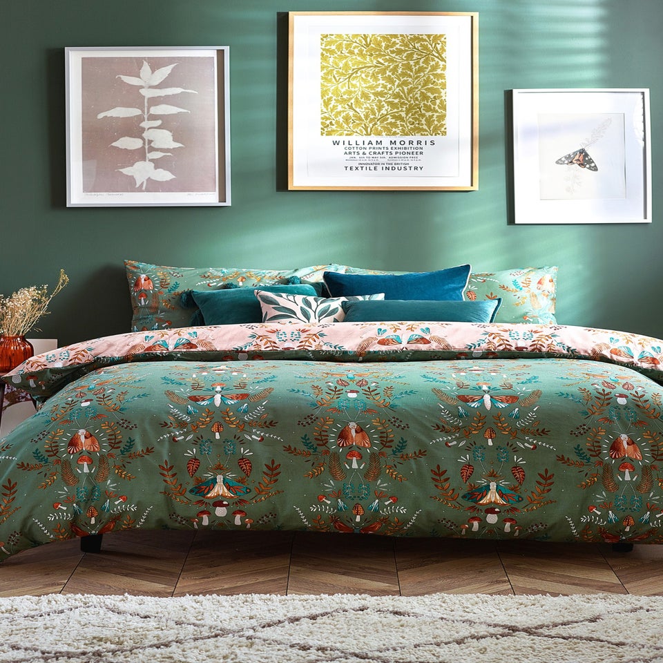 furn. Luna Wood Floral Duvet Cover