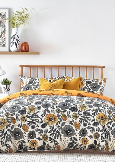 furn. Scandi Poppy Floral Duvet Cover