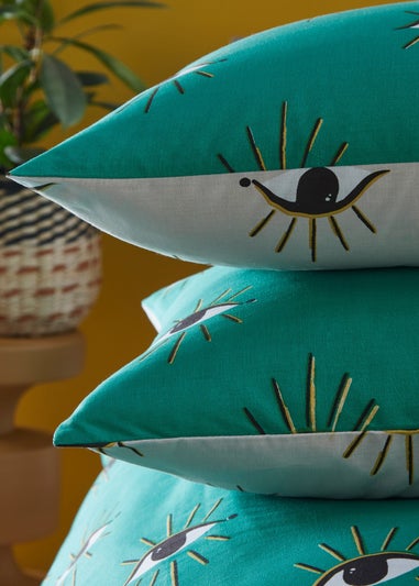 furn. Theia Abstract Eyes Duvet Cover