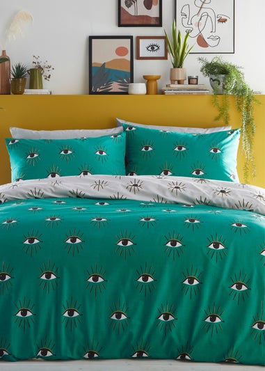 furn. Theia Abstract Eyes Duvet Cover