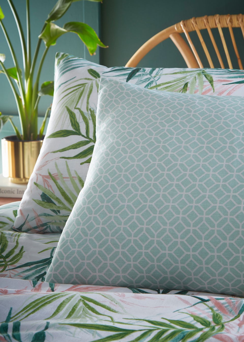 furn. Bali Palm Tropical Duvet Cover Set