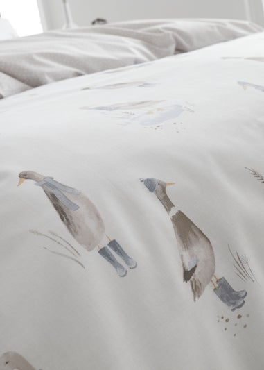 Bianca Fine Linens Dapper Ducks Cotton Reversible Duvet Cover