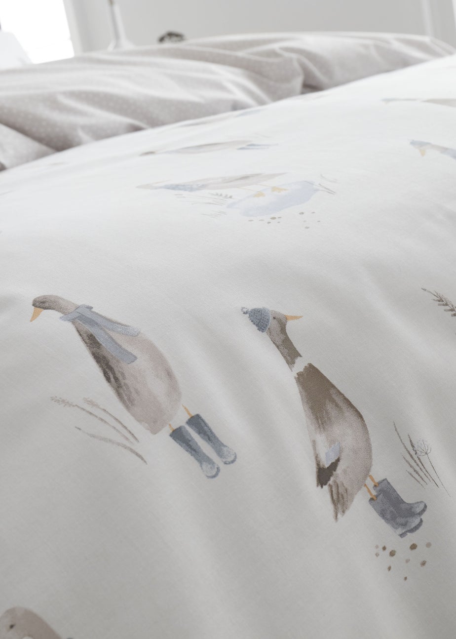 Bianca Fine Linens Dapper Ducks Cotton Reversible Duvet Cover