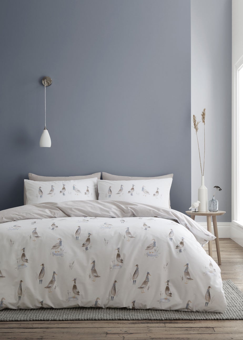 Bianca Fine Linens Dapper Ducks Cotton Reversible Duvet Cover