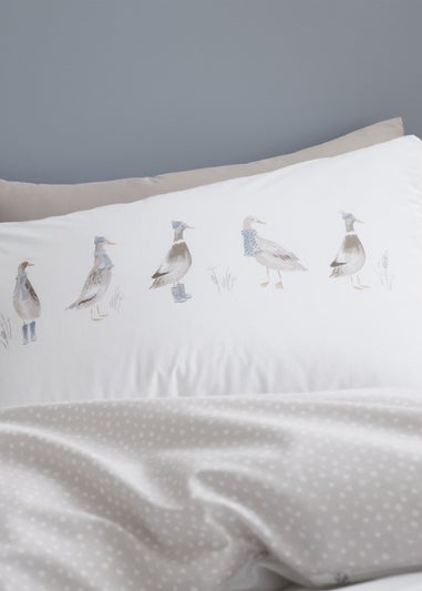 Bianca Fine Linens Dapper Ducks Cotton Reversible Duvet Cover