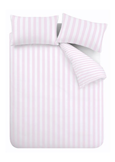Sassy B Bedding Stripe Tease Reversible Duvet Cover Set Pink