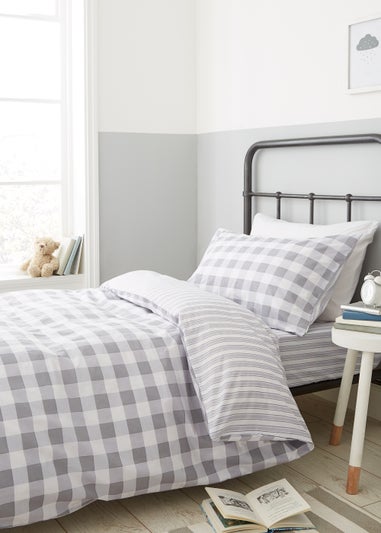 Bianca Fine Linens Check And Stripe Cotton Duvet Cover