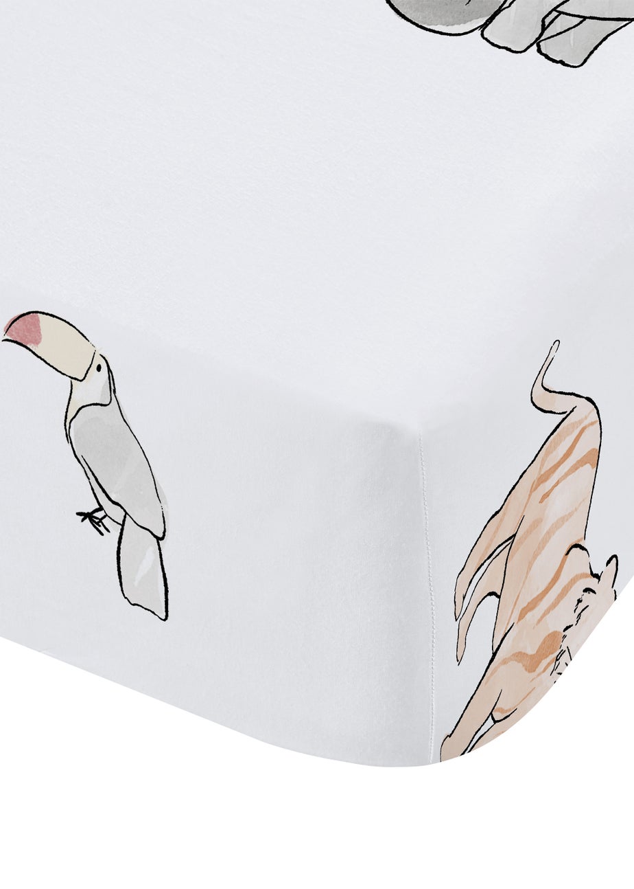Bianca Fine Linens Zoo Animals Fitted Bed Sheet