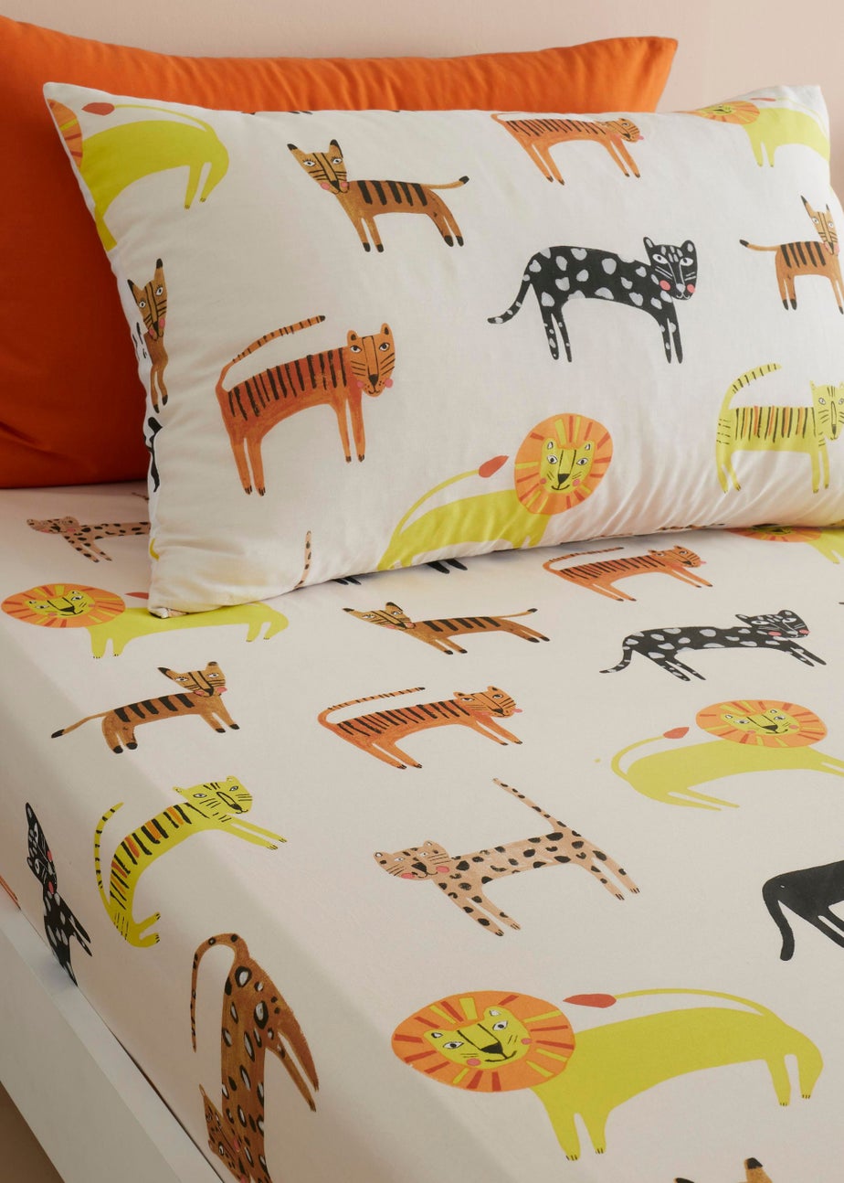 Pineapple Elephant Khari Animals Fitted Bed Sheet