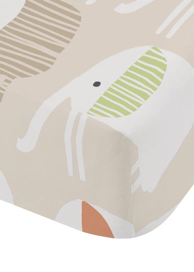 Pineapple Elephant Minbu Elephant Fitted Bed Sheet