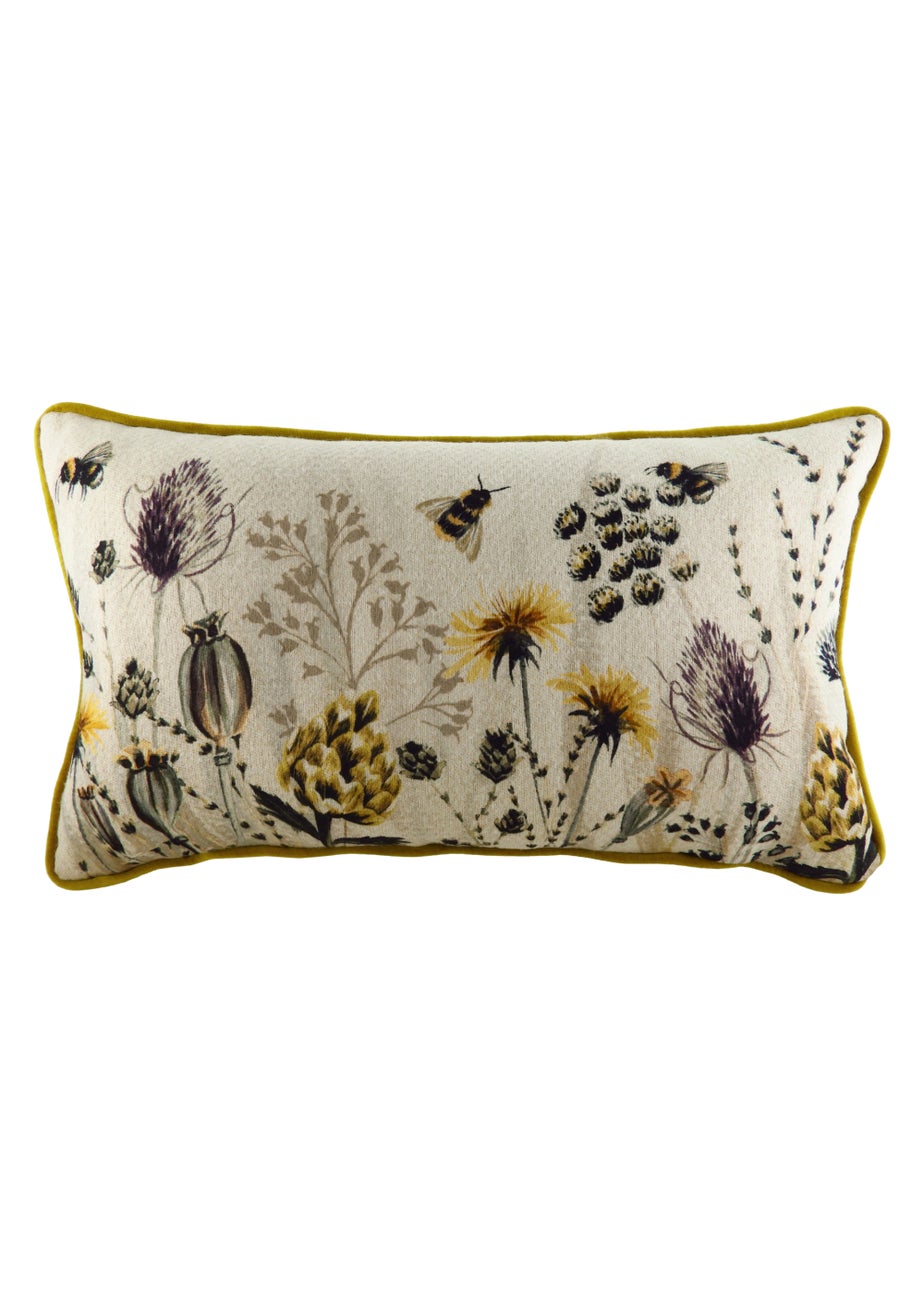 Evans Lichfield Watercolour Meadow Cushion (30cm x 50cm x 8cm)