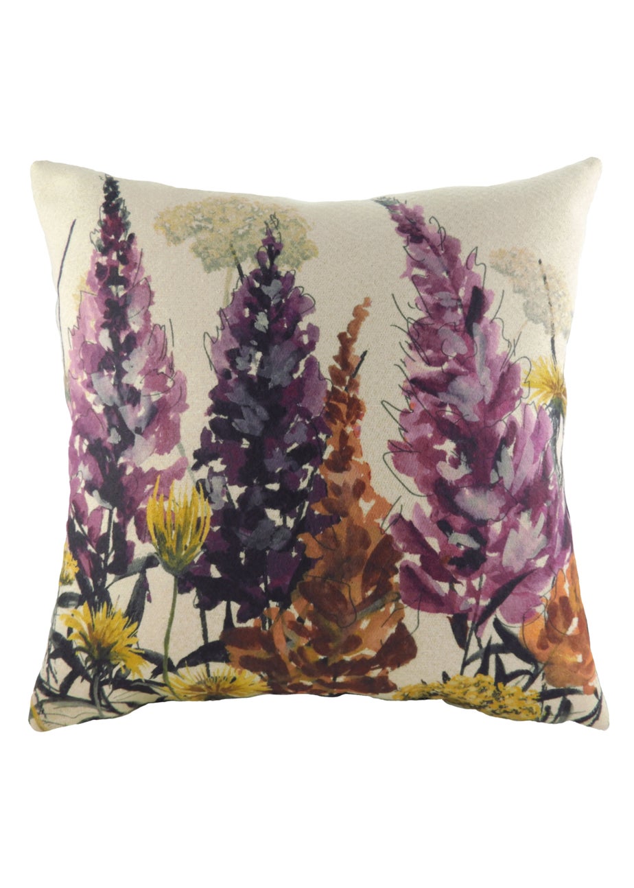 Evans Lichfield Watercolour Snapdragon Cushion (43cm x 43cm x 8cm)