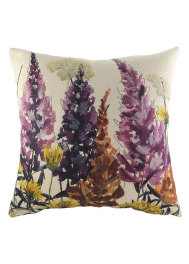 Evans Lichfield Watercolour Snapdragon Cushion (43cm x 43cm x 8cm)