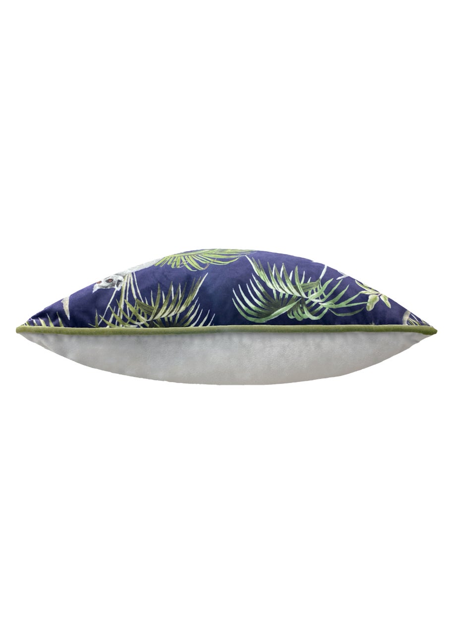 Evans Lichfield Jungle Lemur Velvet Cushion (43cm x 43cm x 8cm)