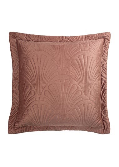 Paoletti Palmeria Quilted Velvet Cushion (60cm x 60cm x 8cm)