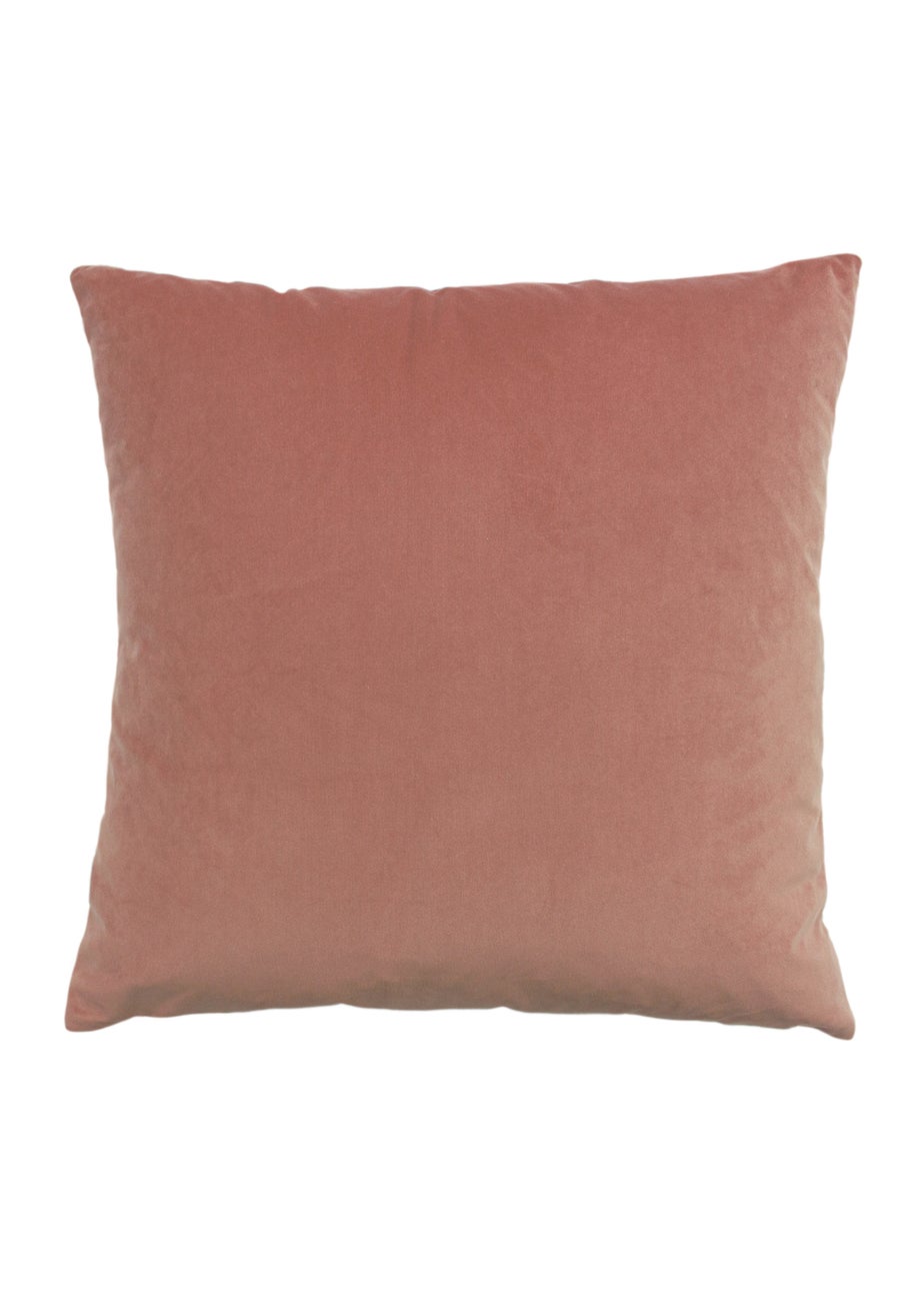 Paoletti Floral Velvet Jacquard Cushion (50cm x 50cm x 8cm)